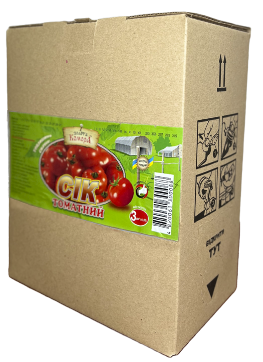 Сік Томатний ТМ " Золота Комора " пастеризований 3000г відновлений,